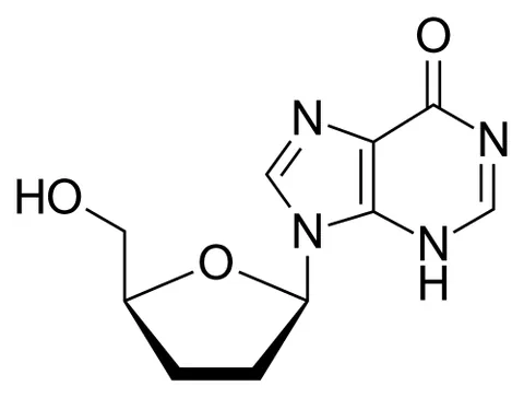 didanosine: a reverse transcriptase inhibitor drug C₁₀H₁₂N₄O₃ which inhibits the replication of HIV and is used...