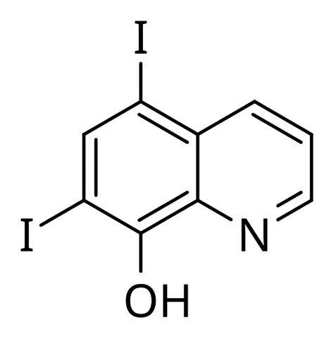 diiodohydroxyquinoline: a quinoline derivative used in the treatment of amoebiasis