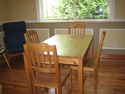 dinner table: a dining table