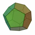dodecahedron: a polyhedron with twelve faces; the regular dodecahedron has regular pentagons as faces and is one...