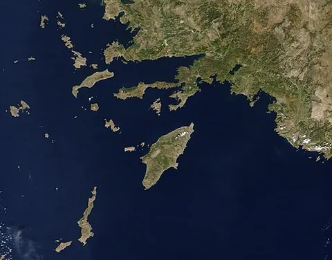 dodecanese: an island chain consisting of twelve main Greek islands; including Rhodes, its capital