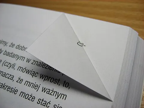 dog-ear: the folded corner of the page of a book or other publication, either due to having been read many...