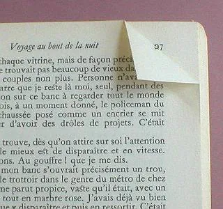dog-eared: of a page in a book or other publication: having its corner folded down, either due to having been...