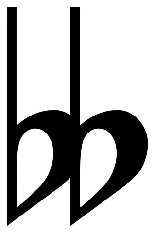 double flat: an accidental that indicates that a note should be played two chromatic semitones lower