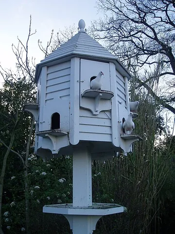 dovecote: a small house or box, often raised to a considerable height above the ground, and having...