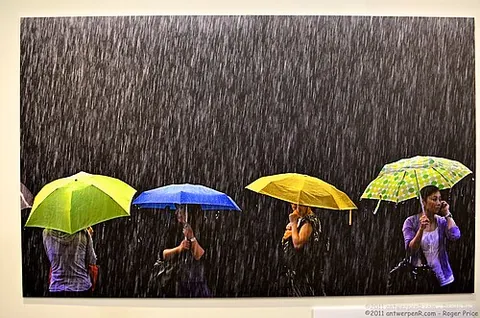 downpour: a heavy fall of rain