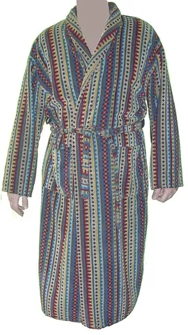 dressing gown: an item of clothing often made from cotton or another absorbent material, in the form of a long...