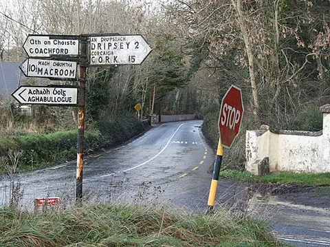 dripsey: a village in County Cork, Ireland, between Coachford and Cork (Irish grid ref W 4973)