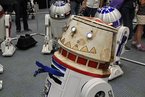 droid: a robot, especially one made with some physical resemblance to a human (an android)