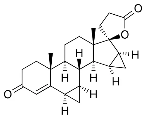 drospirenone: a synthetic progestogen C₂₄H₃₀O₃ that is an analog of spironolactone and is used in birth control...