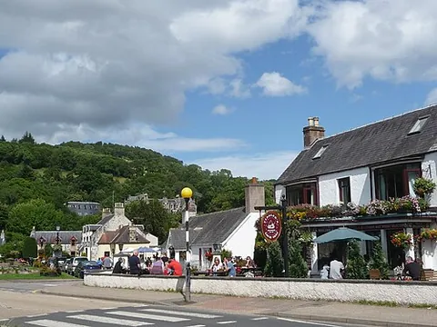 drumnadrochit: a village and tourist centre on the north-west side of Loch Ness, Highland council area, Scotland...