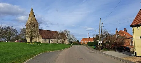 dry doddington: a village in Westborough and Dry Doddington parish, South Kesteven district, Lincolnshire, England...
