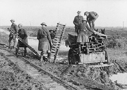 duckboard: any of a long series of boards laid from side to side as a path across wet or muddy ground