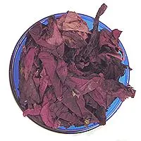 dulse: a seaweed of a reddish-brown color (Palmaria palmata) which is sometimes eaten, as in Scotland