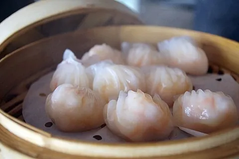 dumpling: specifically, a ball of dough used in stews and other sauced dishes; a thick noodle