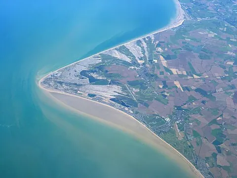 dungeness: a headland in Lydd parish, on the coast of Kent, England, formed largely of a shingle beach in the...