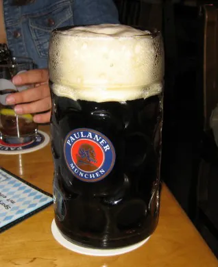 dunkel: a type of dark German lager, typically ranging in color from amber to dark reddish brown, and...
