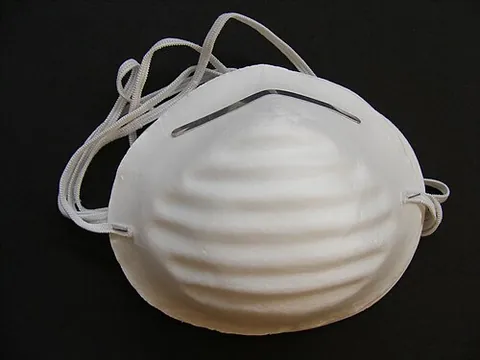 dust mask: a protective mask which covers the mouth and nose of the wearer, worn when in a dusty atmosphere,...