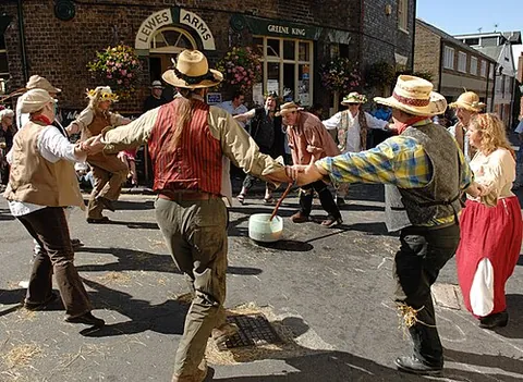 dwile flonking: an obscure and intentionally preposterous sport in which teams take turns to dance while avoiding a...