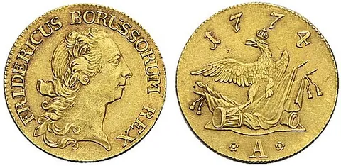 friedrich d'or: a Prussian gold coin used from 1741 to 1855