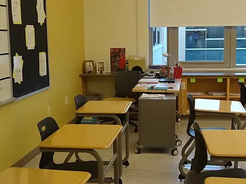 teacher's desk: a desk at the front of a school classroom used by a teacher. In grade schools these often resemble...