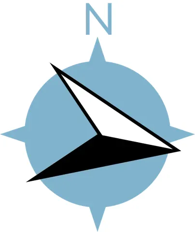 east by south: the compass point halfway between east and east-southeast, specifically 101.25°, abbreviated as EbS