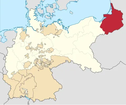 east prussia: a historical province of Prussia and Germany, since WWII divided between Poland and Russia. A small...