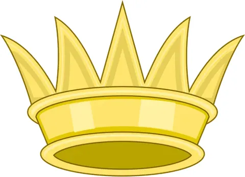 eastern crown: a gold heraldic crown surmounted with a variable number of sharp spikes