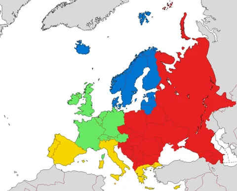 eastern europe: a socio-political geographical area of eastern Europe usually including the European countries to...