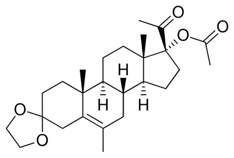 edogestrone: a steroidal progestin and antiandrogen of the 17α-hydroxyprogesterone group which was synthesized...