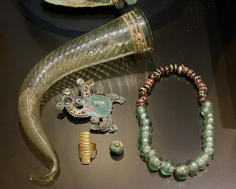 himlingøje: an ancient hamlet in (formerly Himlingøje Sogn, Bjæverskov Herred, Præstø Amt,) Stevns Kommune,...