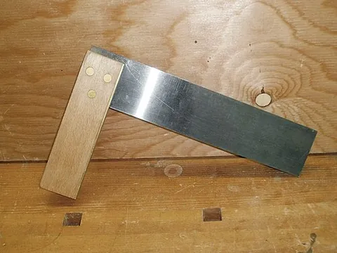 carpenter's square: a tool used to measure out right angles