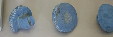 egyptian blue: a light blue pigment made from calcium copper tetrasilicate (“CaCuSi₄O₁₀”), the first artificial...