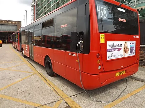 electric bus: a passenger bus powered by electricity by means of an electric motor, with the source of power...