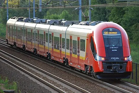 electric multiple unit: a multiple unit train powered by electricity, abbreviated EMU