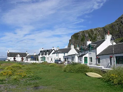 ellenabeich: a small village on the isle of Seil, opposite the isle of Easdale in Argyll and Bute council area,...