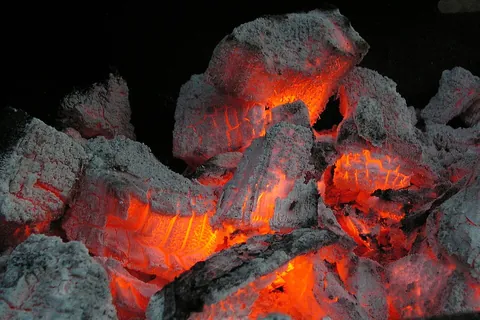 ember: a piece of coal or wood glowing by heat; a hot coal