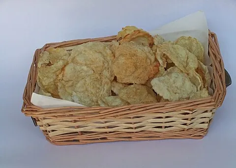emping: a snack cracker made of Gnetum gnemon seeds