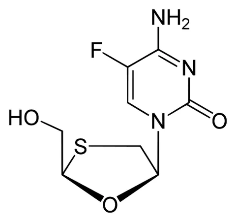 emtricitabine: a synthetic nucleoside reverse-transcriptase inhibitor C₈H₁₀FN₃O₃S (trademarks Atripla, Complera,...