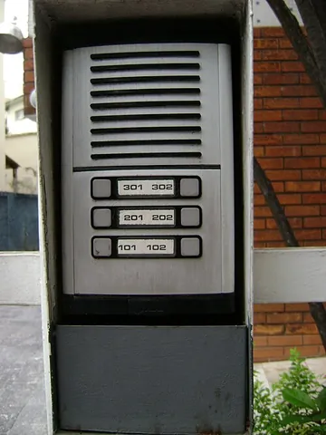 entryphone: an intercom telephone for conversing across a gated entrance