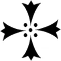 erminee: of a cross: made up of four ermine spots arranged in the shape of a cross