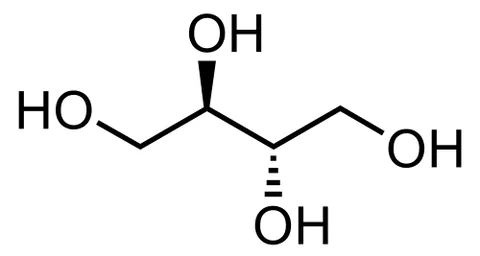 erythritol: a naturally occurring tetrahydric sugar alcohol, (2R,3S)-butane-1,2,3,4-tetraol, found in some...