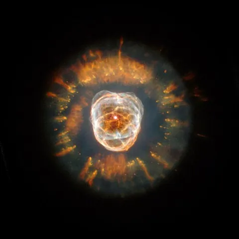 eskimo nebula: a planetary nebula in Gemini, Milky Way Galaxy