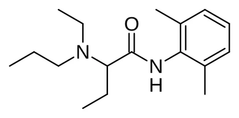 etidocaine: a local anesthetic given by injection during surgical procedures and childbirth