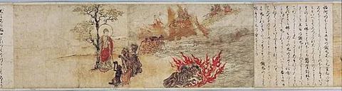 etoki: the practice of explaining a religious concept using an emaki