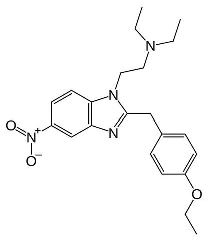 etonitazene: a potent synthetic opioid analgesic of the nitazene group, used as an illicit drug