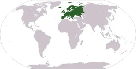europe: a continent located west of Asia (separated by the Urals), north of Africa and east of the Atlantic...