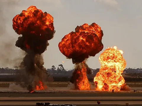 explosion: a violent release of energy (sometimes mechanical, nuclear, or chemical); an act or instance of...