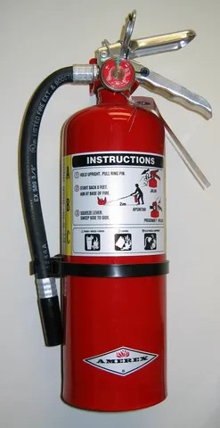 extinguisher: a fire extinguisher