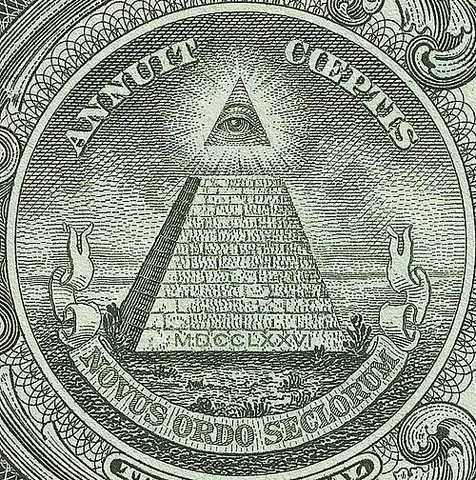 eye of providence: a symbol of an eye usually enclosed in a triangle, representing the eye of God